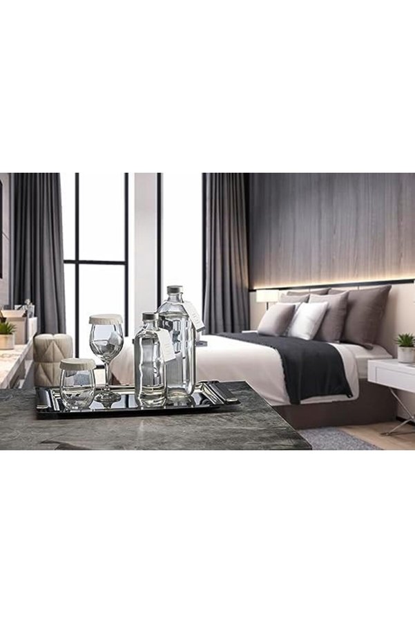 Shopverse Kapaklı Cam Şi̇şe, Şeffaf, 1 Li̇tre Trendfli̇ck 1014773