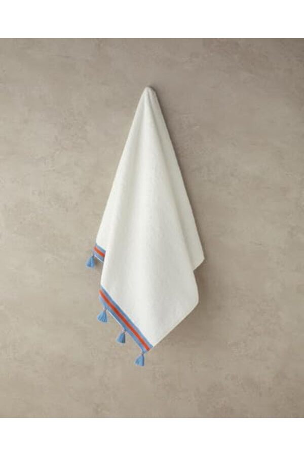 Shopverse Tuft Pamuklu Püsküllü Yüz Havlusu 50X80 Cm Ekru Trendfli̇ck 1014773