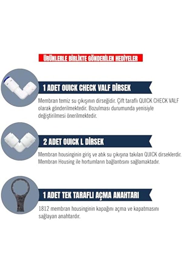 Shopverse Su Arıtma Ci̇hazı Membran Housi̇ng Fi̇ltre Kabı (Boş) - Açma Anahtarı Hedi̇yeli̇ Trendfli̇ck 101