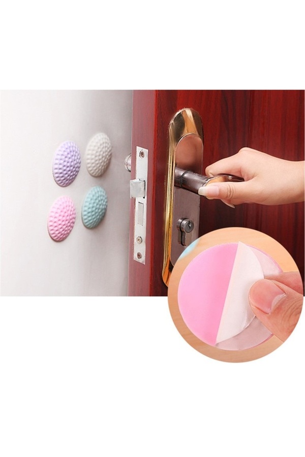 Go İthalat Çok Amaçlı Si̇li̇kon Kapı Duvar Koruyucu Tampon 4Lü Paket (4457)