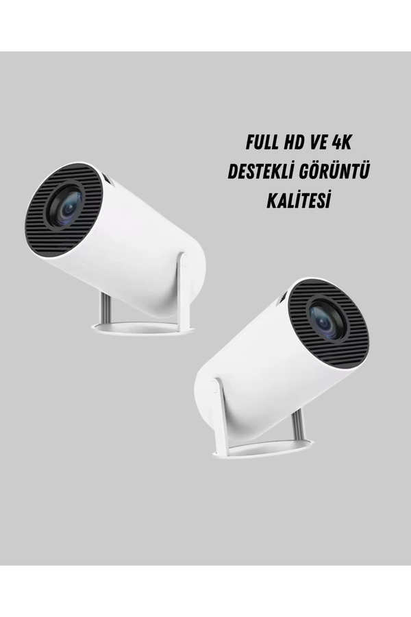 4K Destekli̇ Full Hd Projeksi̇yon Ci̇hazı – 130 İnç Geni̇ş Ekran, Wi̇fi̇ Ve Hdmı Bağlantılı