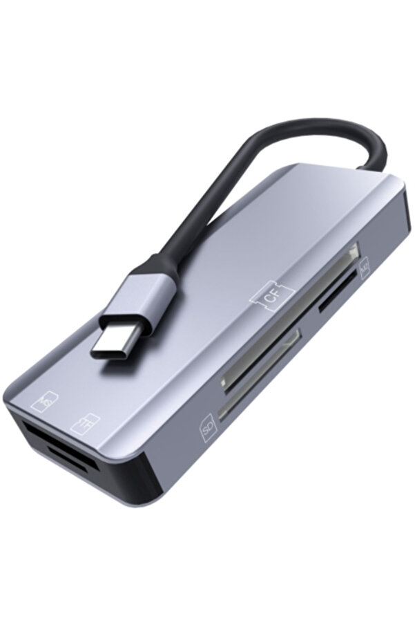 Type-C 5 İn 1 Card Reader Kart Okuyucu Çoklayıcı