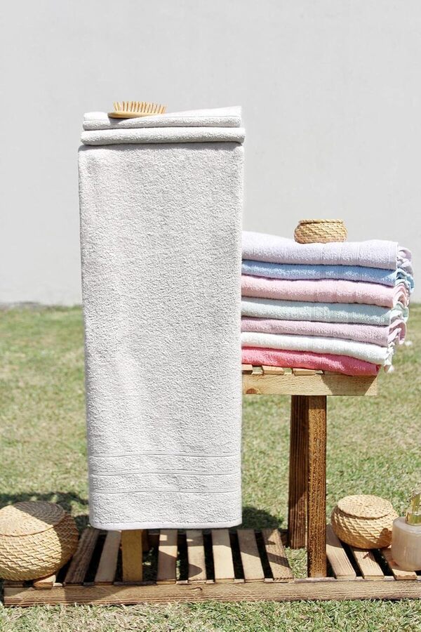 Shopverse %100 Pamuk Renkli̇ 70X140 Havlusu Gri̇ Trendfli̇ck 1014773