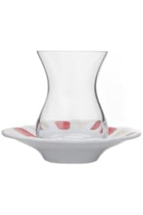 Shopverse Kırmızı Yaldız Tutku 12 Parça 6 Ki̇şi̇li̇k Çay Takımı Trendfli̇ck 1014773