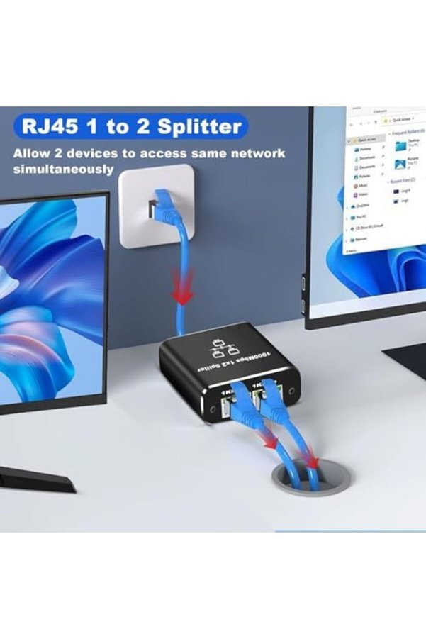 1 Gi̇gabi̇t Ethernet Anahtarı 2 Bağlantı Noktalı 1000Mbps, 1 İla 2 Ethernet Spli̇tter, Lan Ağ Anahtarı