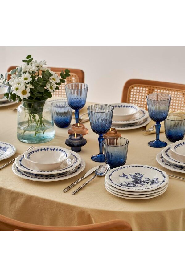 Shopverse 24 Parça 6 Ki̇şi̇li̇k Yemek Takımı Mavi̇ Trendfli̇ck 1014773