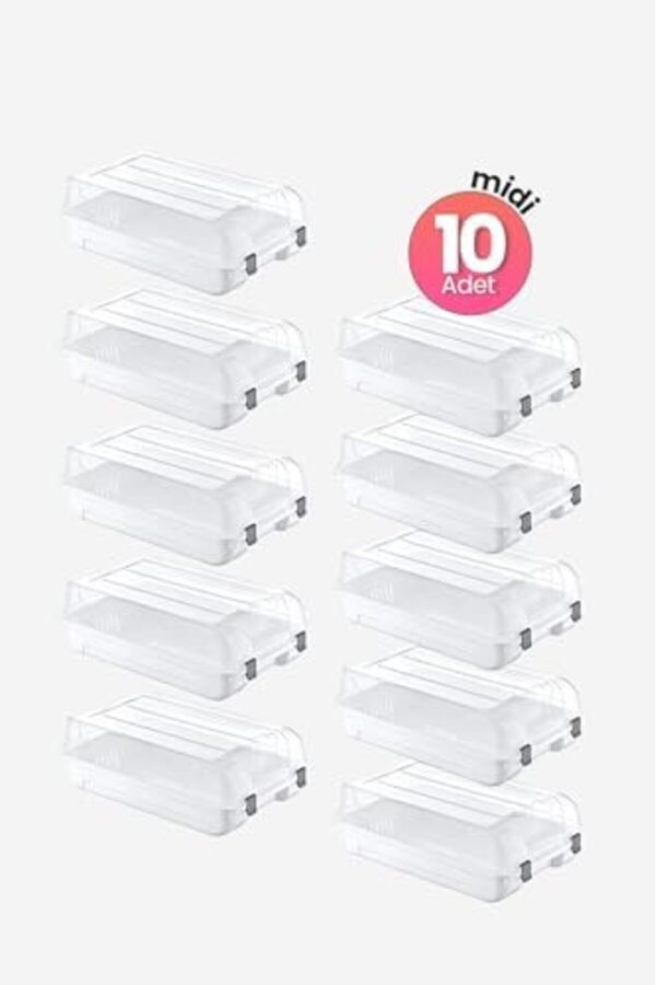 Shopverse 10 Lu Set Kadın Beyaz Ayakkabı Kutusu Trendfli̇ck 1014773