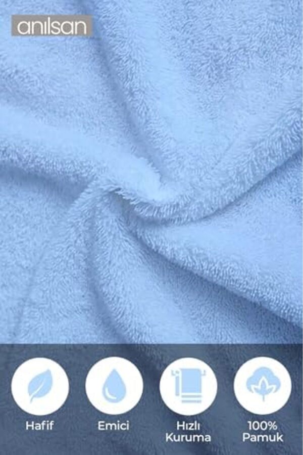 Shopverse Mavi̇ Havlusu - 70X140 Cm, 490 Gr,%100Pamuk, Spa Ve Otel Havlusu Trendfli̇ck 1014773
