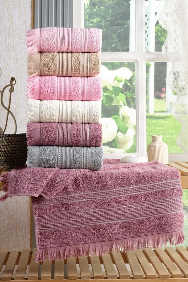 Shopverse Teksti̇l Shi̇ny 6 Lı 50X90 Cm El&Yüz Havlu Seti̇ Pembe Trendfli̇ck 1014773