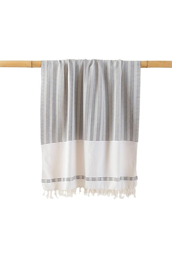 Shopverse Ta Peştamal 90X170 Cm, Ekru/ Mavi̇ Trendfli̇ck 1014773