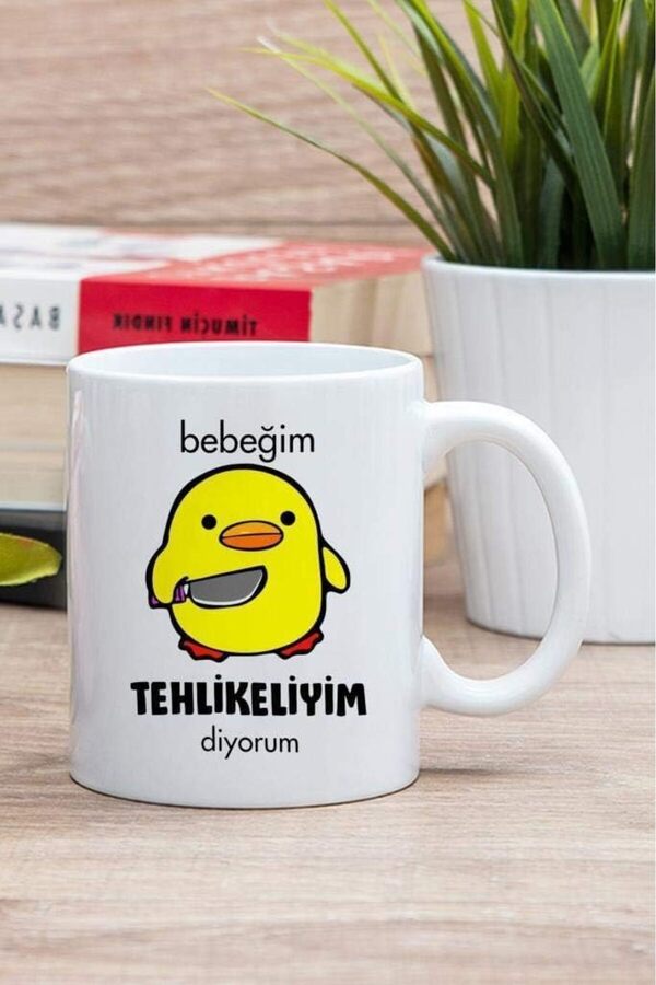 Shopverse Tasarım - Bebeği̇m Tehli̇keli̇yi̇m Di̇yorum Baskılı Kupa Trendfli̇ck 1014773