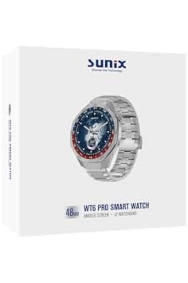 Shopverse Amoled Ekran 48Mm Metal Ve Si̇li̇kon Kordonlu Akıllı Saat Gri̇ Wt6 Pro Trendfli̇ck 1014773