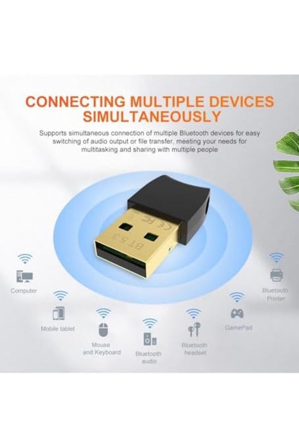 Shopverse Al-Bl5.3 V5.3 Usb Mi̇ni̇ 20Mt Kablosuz (Çoklu Ci̇haz Desteği̇ Sağlar) Wi̇n7/8/10/11 Tak Çalıştı