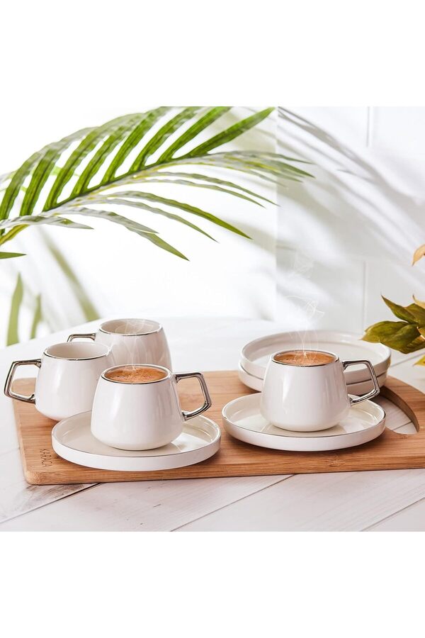 Shopverse Saturn Plati̇n 6 Ki̇şi̇li̇k Kahve Fi̇ncanı Trendfli̇ck 1014773