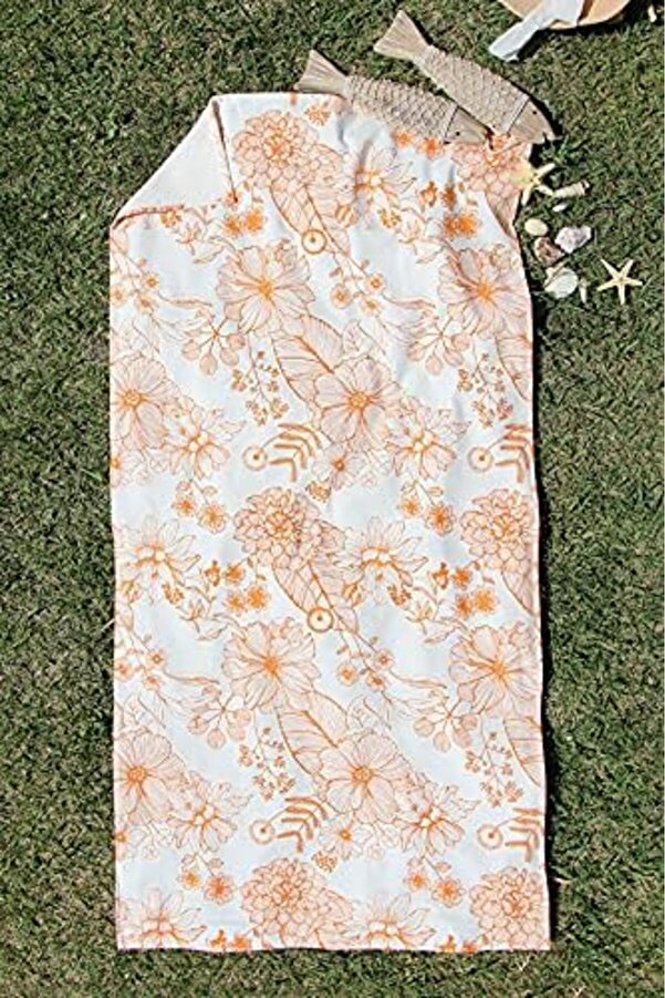 Shopverse 70X140 Desenli̇ Plaj Havlusu Turuncu Tek Ebat Trendfli̇ck 1014773