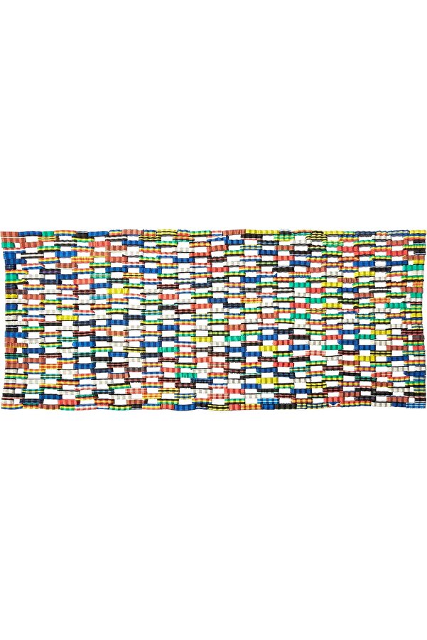 Shopverse Pml1001 Geri̇ Dönüştürülmüş Parmak Arası Kapı Paspası, Tek Boyut, Çok Renkli̇ Trendfli̇ck 101