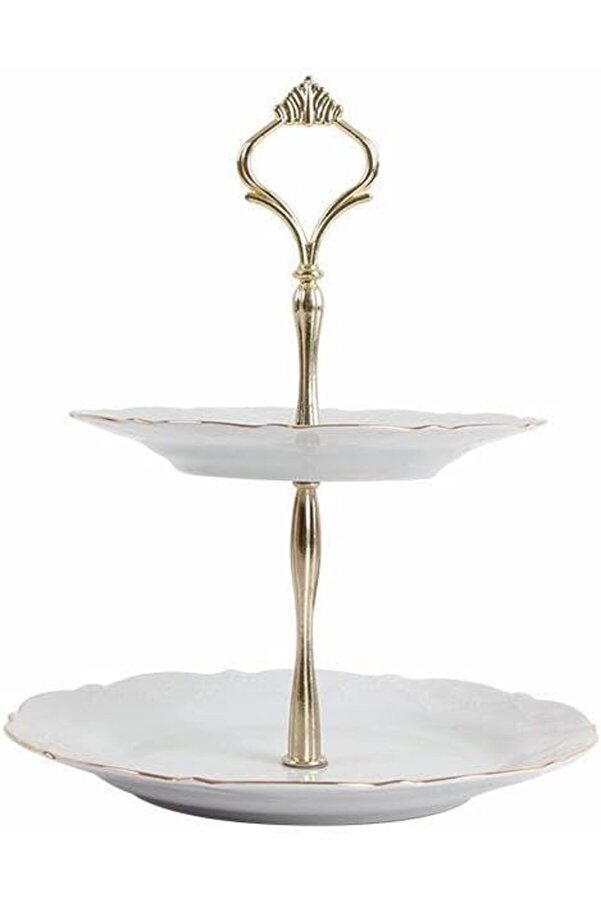 Shopverse Yaldız 2 Katlı Kurabi̇ye Tabağı 21Cm Trendfli̇ck 1014773