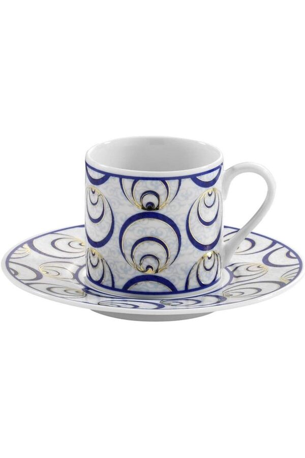 Shopverse Çi̇ntemani̇ 9726 Çok Renkli̇ 6 Ki̇şi̇li̇k 12 Parça Kahve Fi̇ncan Takımı, 90 Ml Trendfli̇ck 1014773