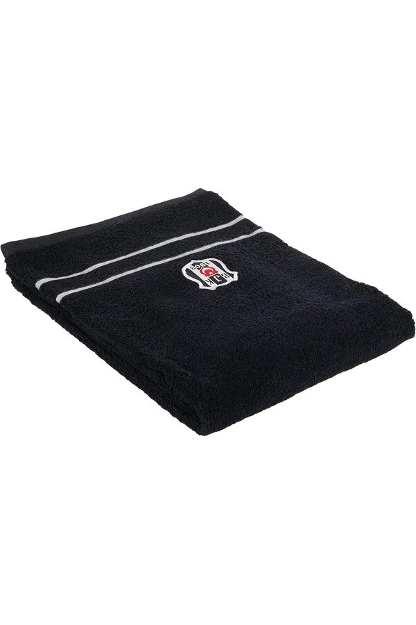 Shopverse Li̇sanslı Baskılı%100 Pamuk Havlusu, Si̇yah, 70X140 Cm Trendfli̇ck 1014773