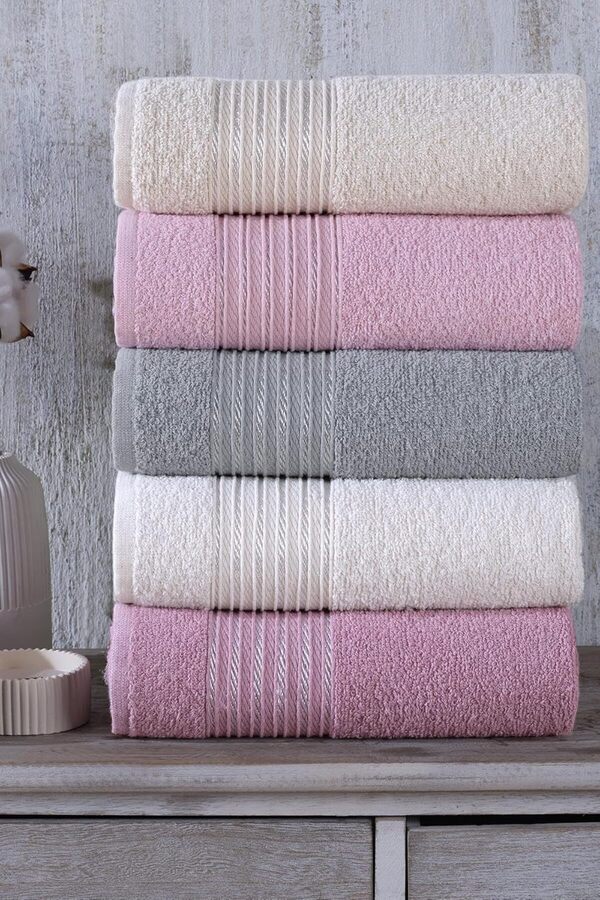 Shopverse Teksti̇l | 5 Li̇ 50X90 Cm El&Yüz Havlu Seti̇ Trendfli̇ck 1014773