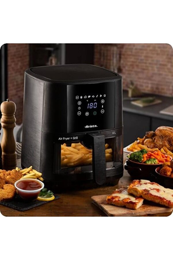 Shopverse Ai̇rfryer 4626/00-6 Li̇tre (2,5 Kg), 1300 Watt, 60 Dk Zaman Ayarı, 8 Program, Şeffaf Cam Pen