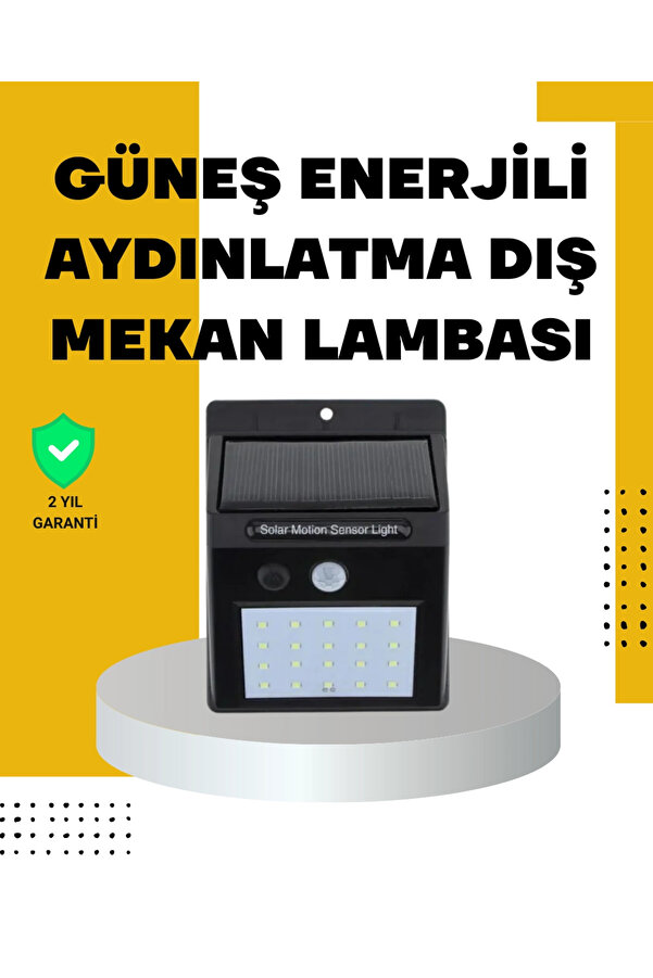 144 Led Li̇ Geni̇ş Aydınlatma Alanına Sahi̇p Güneş Enerji̇li̇ Güvenli̇k Lambası