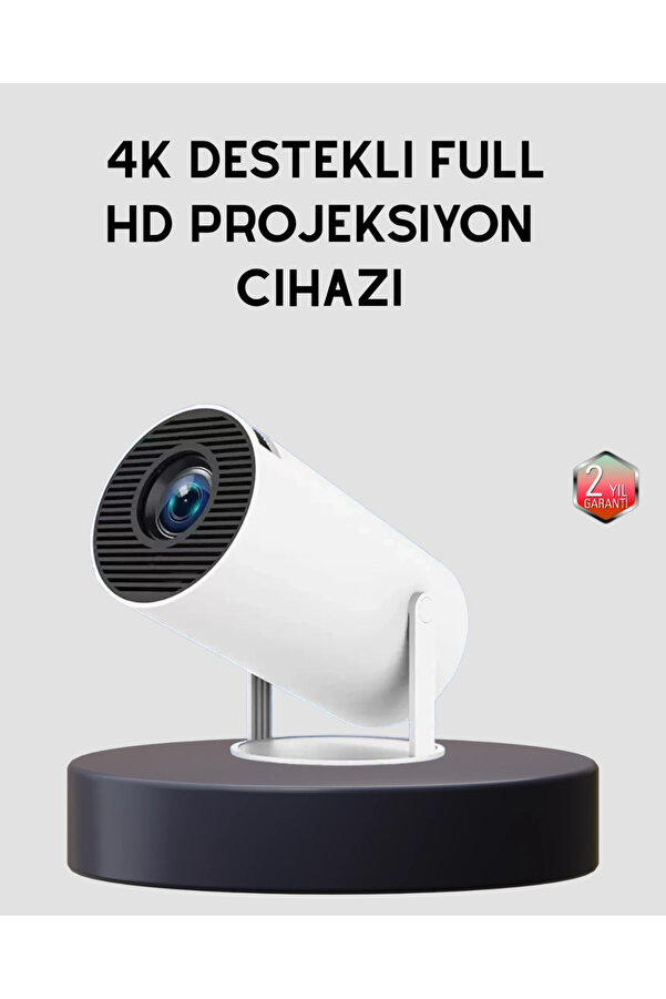 Ev Si̇neması Projeksi̇yon Ci̇hazı – 160 Ansı Lümen, 4K Uyumlu Ve Kablosuz Görüntü Aktarımı