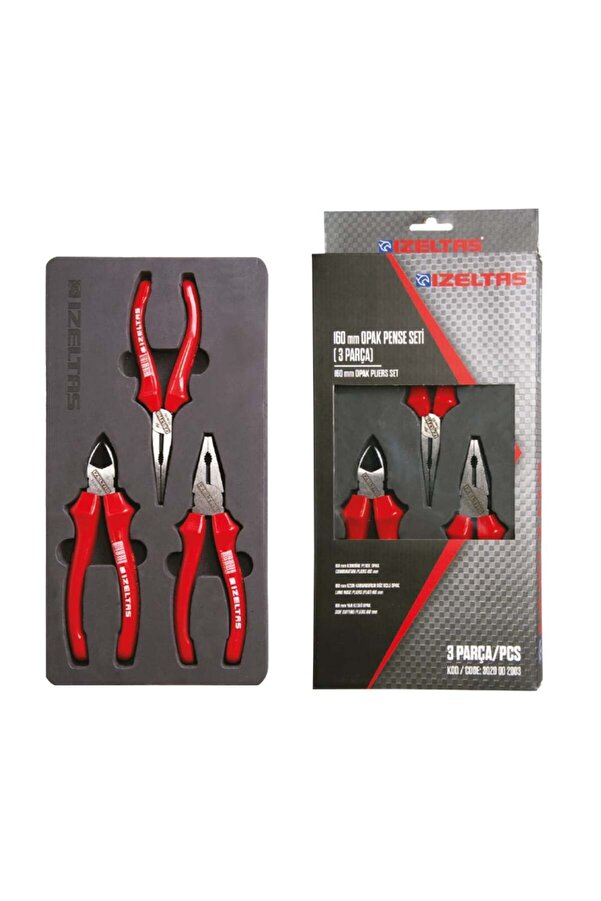 İzeltaş 3020002003 160mm Opak Pense Seti 3 Parça