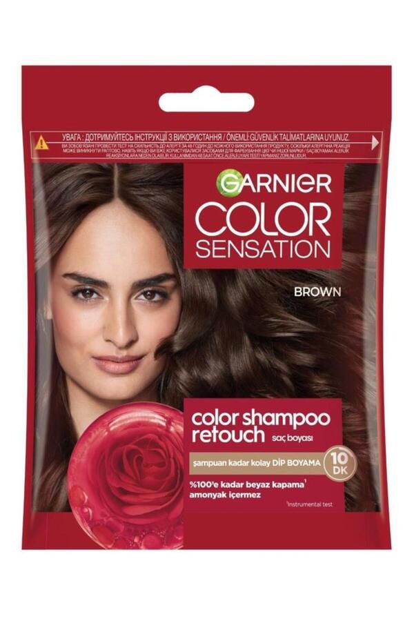 Garnier Color Shampoo Retouch Şampuan Kolaylığında Kahve 4.0 Dip Boyası Vegan Amonyaksız Kalıcı ve Pratik