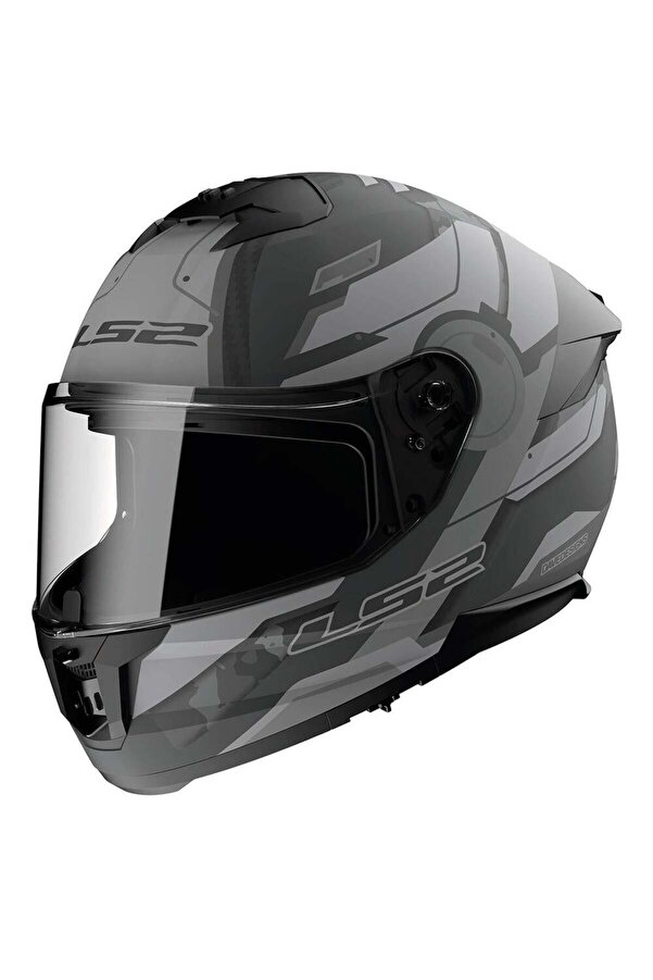 LS2 Stream 2 Güneş Visörlü Motosiklet Kaskı Shadow Mat Titanium Gri