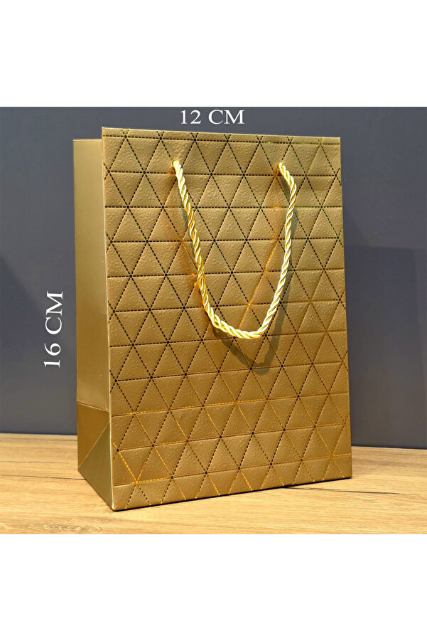 Evi̇mdeyokyok Mi̇ni̇ Boy Gold Karton Hedi̇ye Çantası