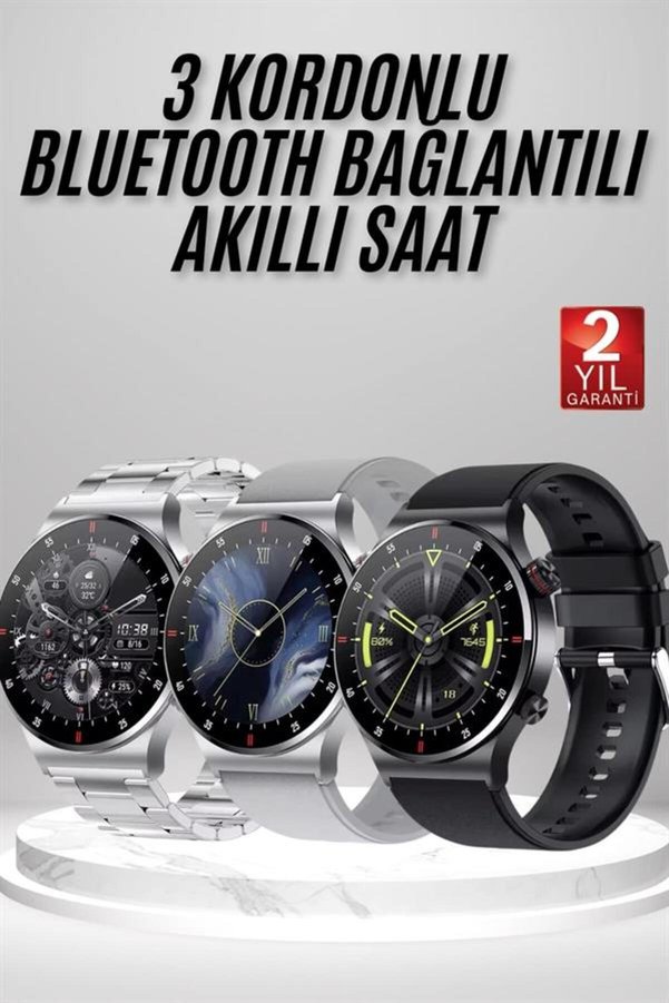 Ethab Giyim Akıllı Saat Çoklu Kordon Seçeneği Amoled Ekran Çok Fonksiyonlu Bluetooth Bağl - Glst4644-779