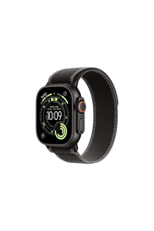 Apple Watch Ultra 3 GPS + Cellular 49mm Black Titanium Case with Black/Charcoal Trail Loop - S/M M