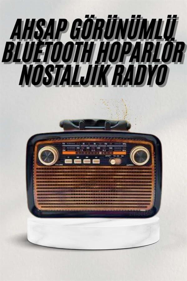 Ethab Giyim Bluetooth Hoparlör Ahşap Renk Vintage Işıklı Nostaljik Radyo Fm Ahşap Görün - Glst9554-346