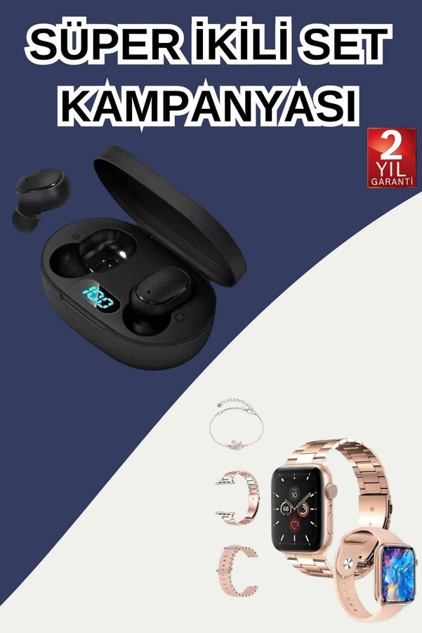Ethab Giyim Nabız Ölçer Hediye Bileklikli Akıllı Saat Ve Dijital Göstergeli Bluetooth Kula - Glst3463-350