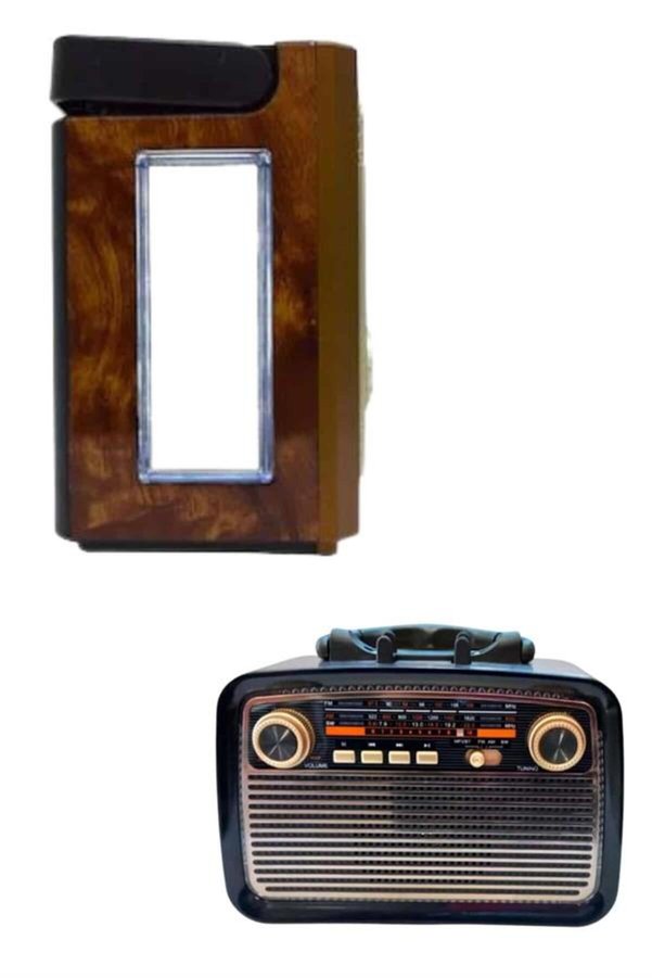 Ethab Giyim Bluetooth Hoparlör Ahşap Renk Vintage Işıklı Nostaljik Radyo Fm Ahşap Görün - Glst9554-346