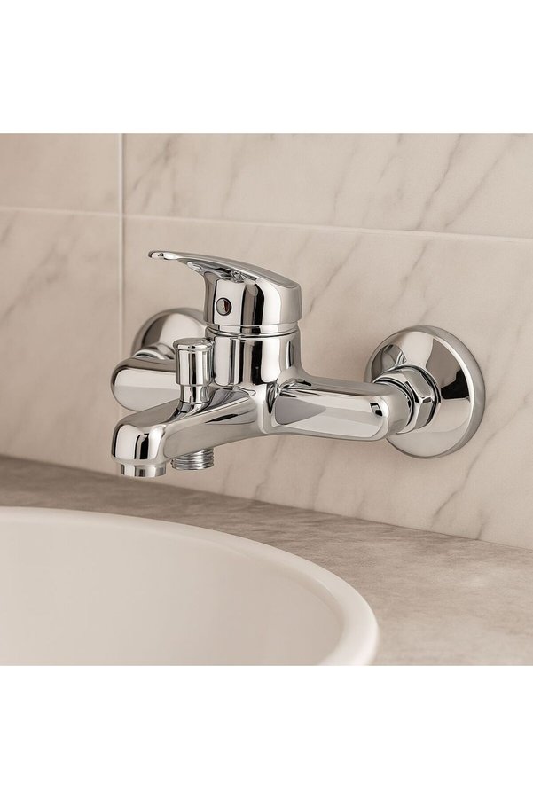 Viosa Krom Banyo Bataryası Sıcak Soğuk Aç Kapa Musluk 5 Yıl Garantili