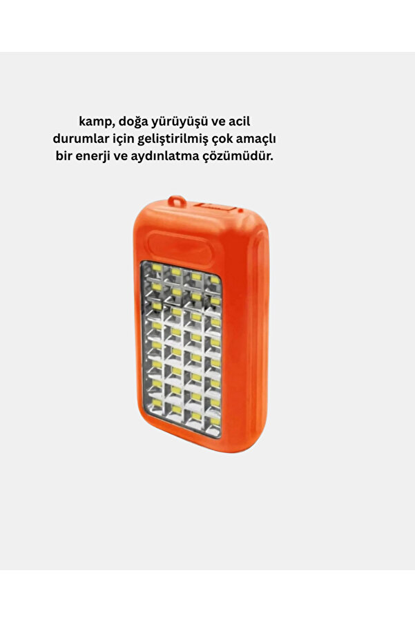 Ucuztekno Solar Powerbank 10000 Mah Led Kamp Lambalı Taşınabi̇li̇r Şarj Ci̇hazı