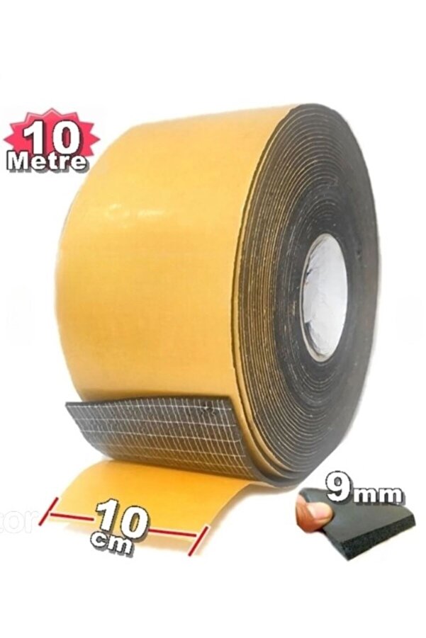 Evi̇mdeyokyok Araç Oto Ses Isı Yalıtım 10Cm X 10Mt 9Mm Yapışkanlı Kauçuk Izolasyon Malzemesi̇ Yalıtım Bandı