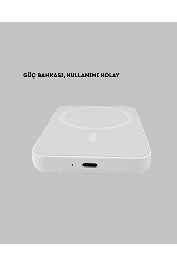 Zero Land Nrzsnt 5000Mah Manyeti̇k Powerbank – İphone Seri̇si̇ İçi̇n Taşınabi̇li̇r Kablosuz (211233) Şarj Ci̇hazı