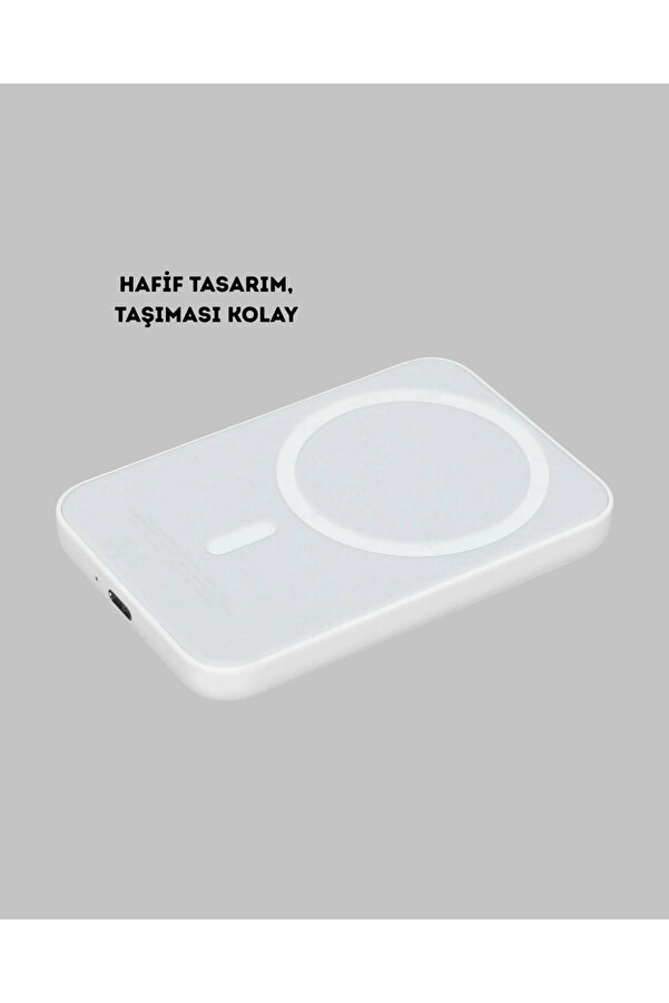 Zero Land Nrzsnt 5000Mah Manyeti̇k Powerbank – İphone Seri̇si̇ İçi̇n Taşınabi̇li̇r Kablosuz (211233) Şarj Ci̇hazı