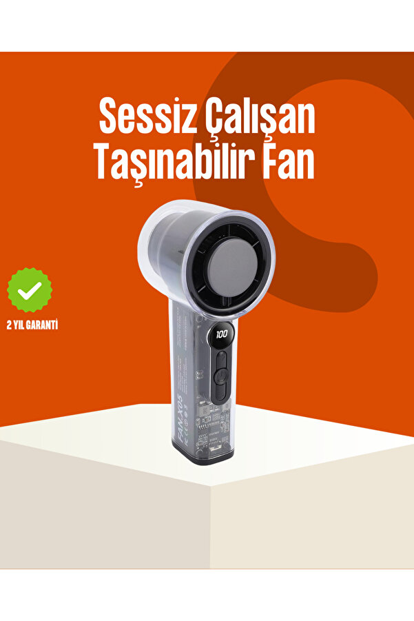 Ethab Gi̇yi̇m Yüksek Hızlı Şarjlı Fan | Kamp Ofi̇s Ve Açık Hava İçi̇n İdeal - Glst4760-6502