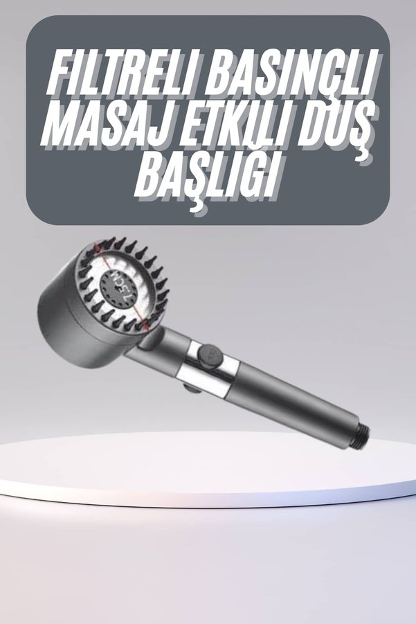 Ethab Giyim Yüksek Performanslı Masaj Etkili Su Tasarruflu Duş Başlığı Krom Kaplama Uzun - Glst1978-106