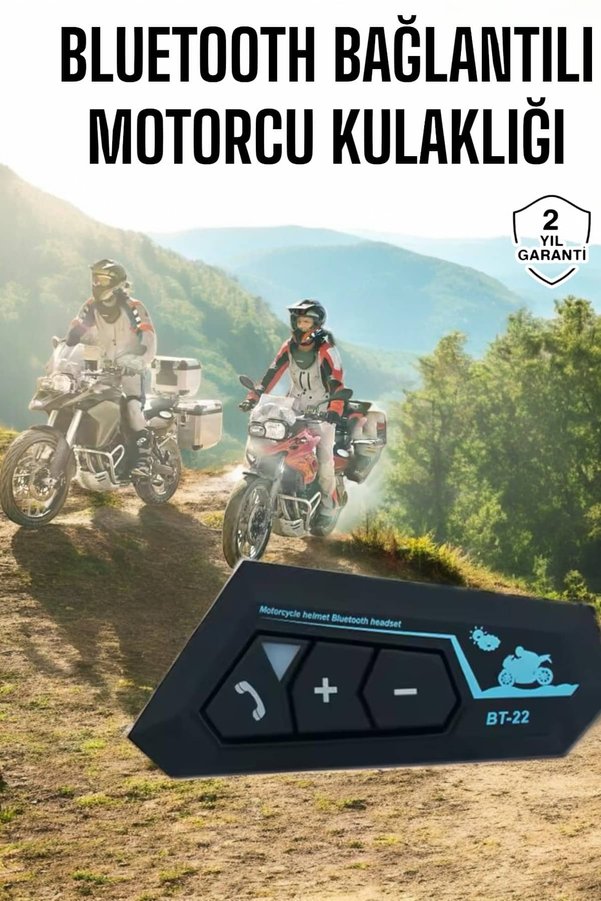 Ethab Giyim İnterkom Intercom Kask Kulaklık Bt22 Bluetooth Motosiklet Kulaklık 5.0 Bluetooth - Glst7488-6528