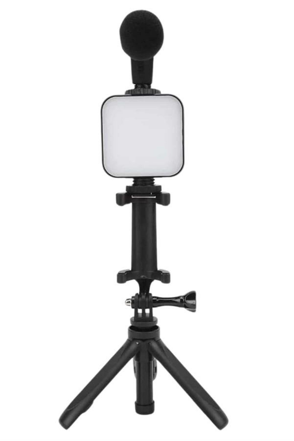 Ethab Giyim Telefon Tutucu Mini Mikrofonlu Tripod Vlog Çekim Video - Glst8722-6977