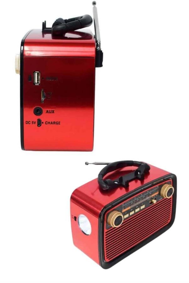 Ethab Giyim Bluetooth Hoparlör Ahşap Renk Vintage Işıklı Nostaljik Radyo Fm Ahşap Görün - Glst9554-346