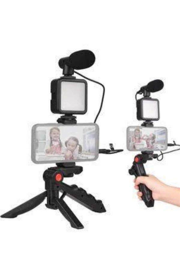 Ethab Giyim Telefon Tutucu Mini Mikrofonlu Tripod Vlog Çekim Video - Glst8722-6977