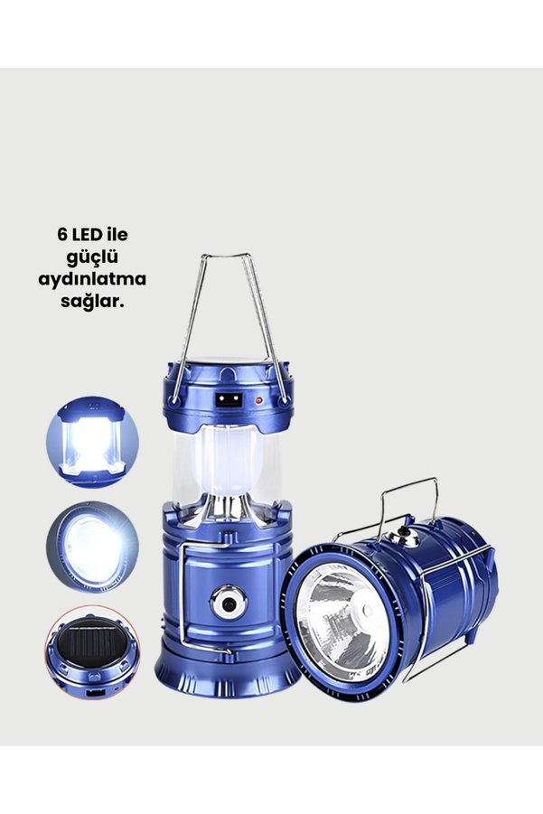Lowell Home Katlanabilir Usb Çıkışlı Kamp Feneri – Şarj Edilebilir Dayanıklı Ve Çok F - Loho1838-998