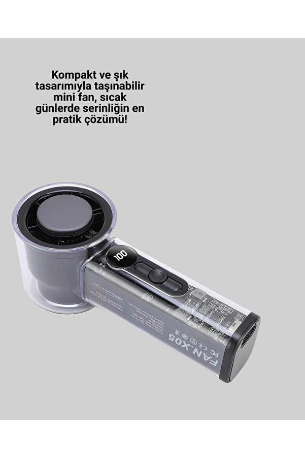 Ethab Gi̇yi̇m Yüksek Hızlı Şarjlı Fan | Kamp Ofi̇s Ve Açık Hava İçi̇n İdeal - Glst4760-6502