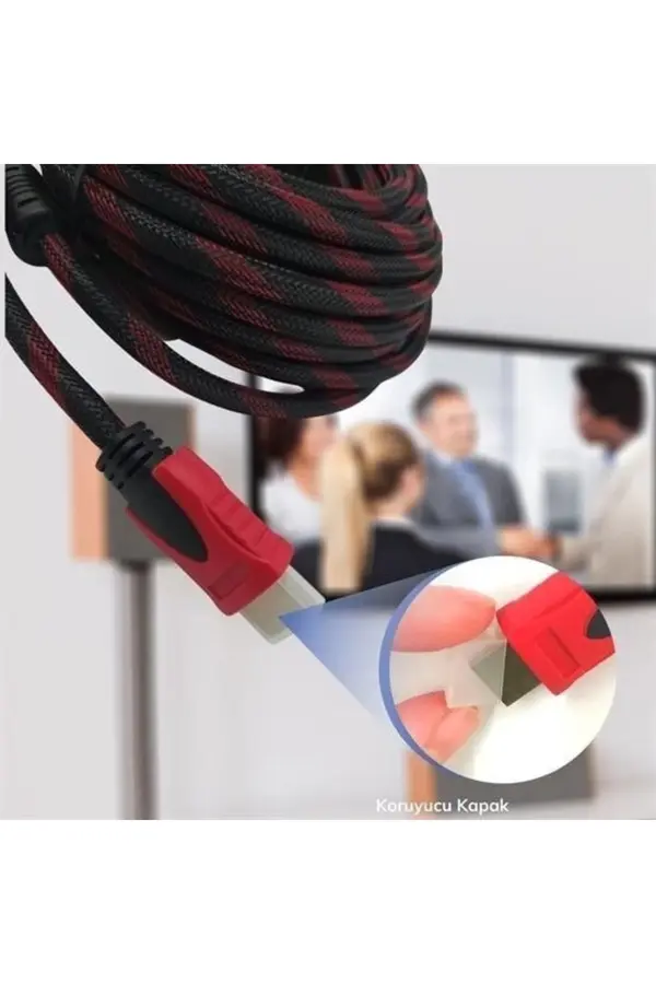 Buti̇k Hdmı Kablosu Hdtv Bi̇lgi̇sayar Uydu Görüntü Ses Full Hd Sargılı Görüntü Aktarma Kablosu